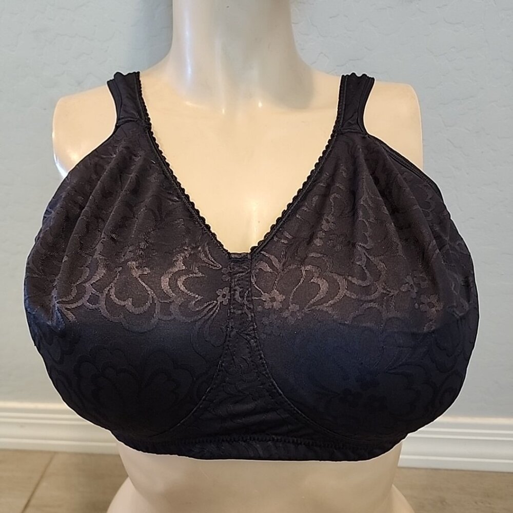 Playtex Bra 40DDD Black Wireless Unlined 4745